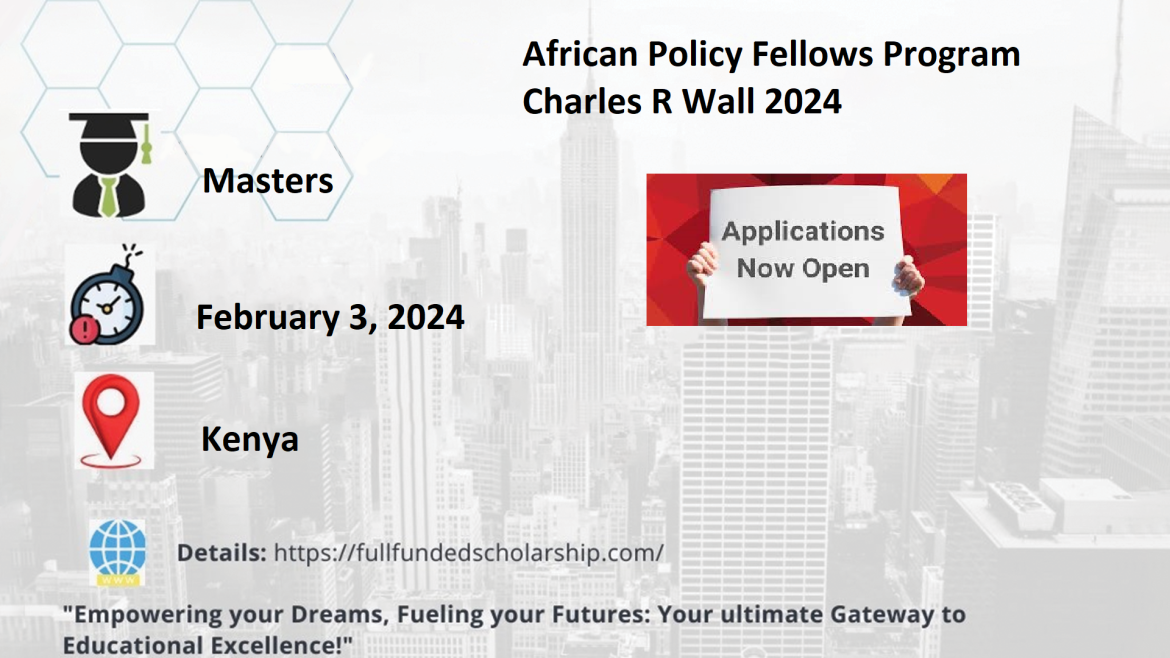 African Policy Fellows Program Charles R Wall 2024