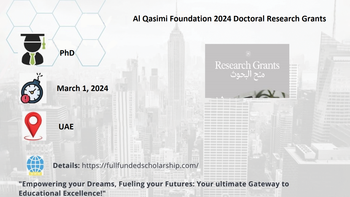 Al Qasimi Foundation 2024 Doctoral Research Grants