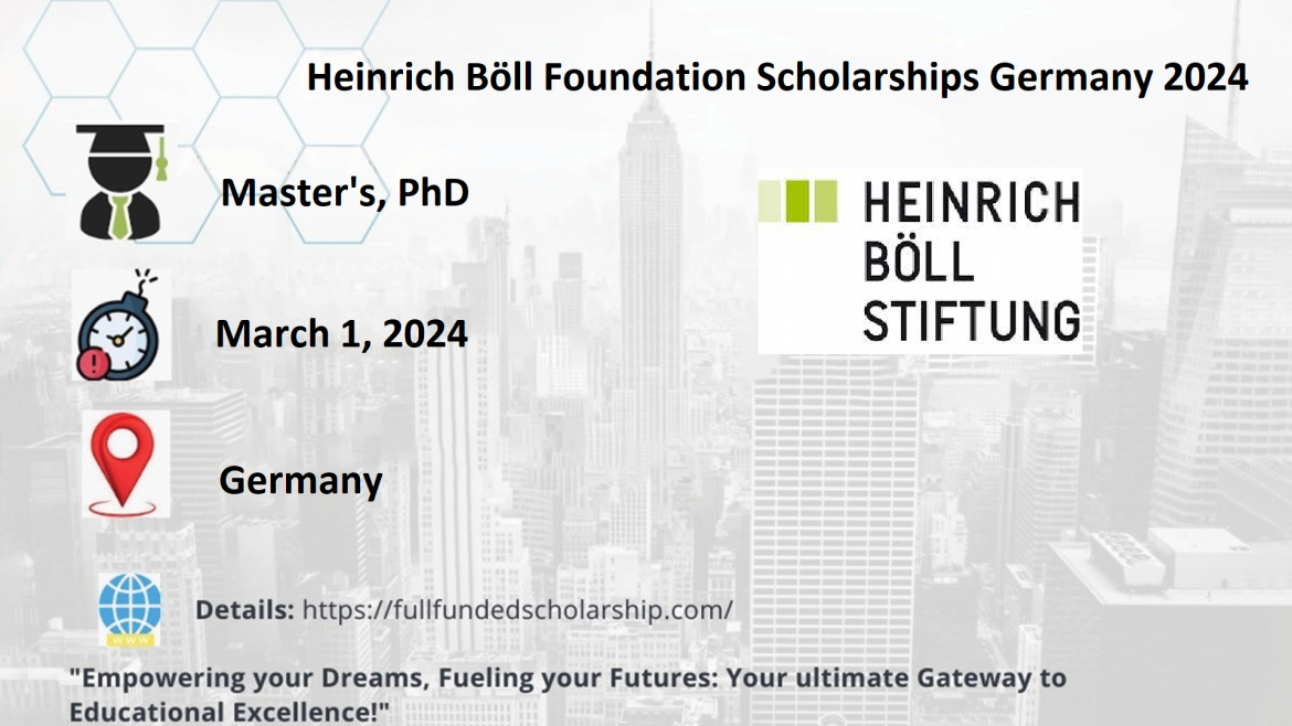 Heinrich Böll Foundation Scholarships Germany 2024