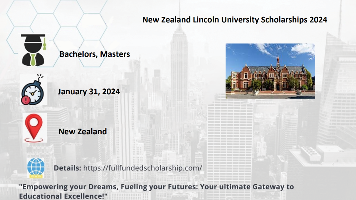 New Zealand Lincoln University Scholarships 2024