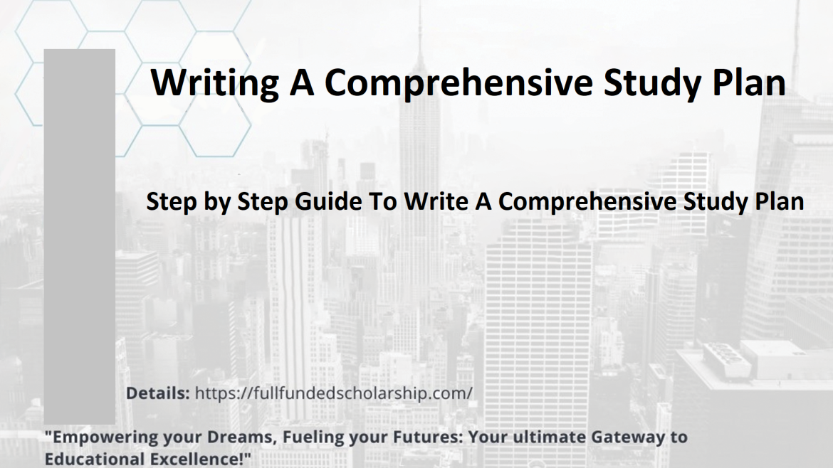 Writing A Comprehensive Study Plan