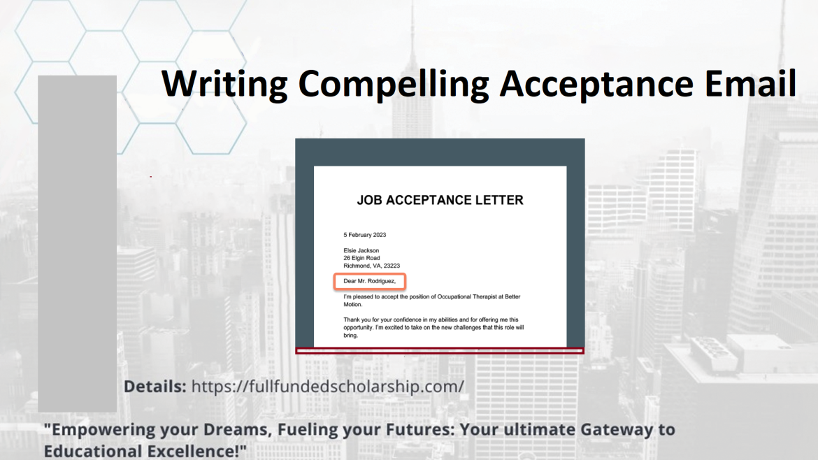 Writing Compelling Acceptance Email