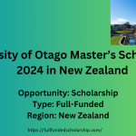 University of Otago Master’s Scholarship 2024 in New Zealand