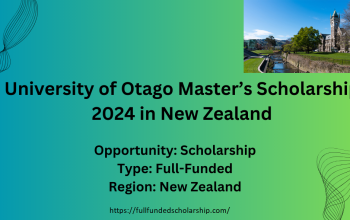 University of Otago Master’s Scholarship 2024 in New Zealand
