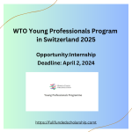 WTO Young Professionals Program in Switzerland 2025