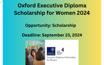 Oxford Executive Diploma Scholarship for Women 2024